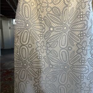 White Floral Eyelet Lace button